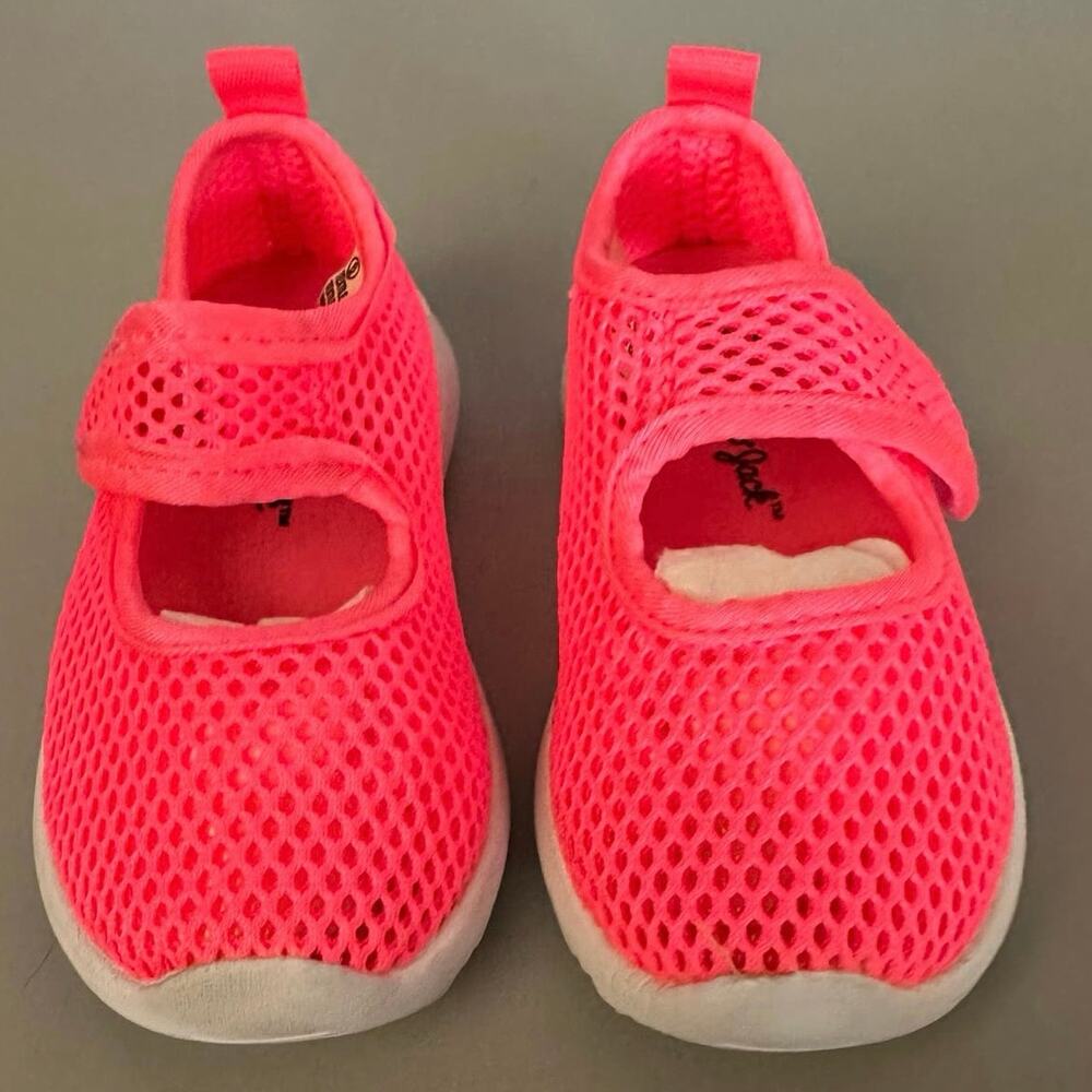 Cat & Jack Girls Toddler Size 6 Water Shoes Pink‎ Mesh Beach Rubber Bottoms
